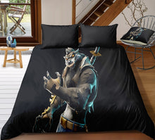 Load image into Gallery viewer, 3D Cartoon Bedding Suit Fortnites Quilt Cover Fortress Night Printed Bed Spead Child Bedroom Bed Duvet Cover Bedclothes 3pcs Set
