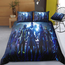 Load image into Gallery viewer, 3D Cartoon Bedding Suit Fortnites Quilt Cover Fortress Night Printed Bed Spead Child Bedroom Bed Duvet Cover Bedclothes 3pcs Set
